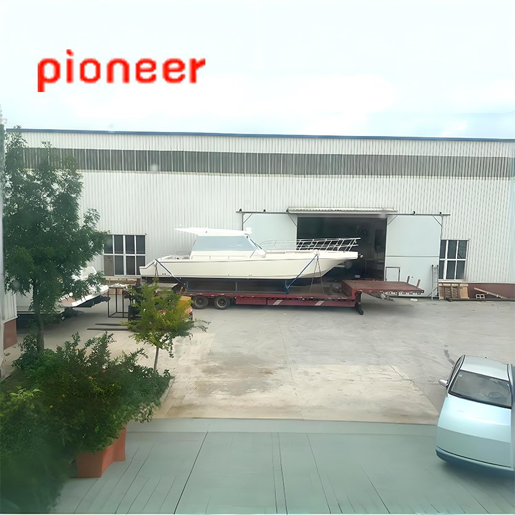 CE Certified 13.5m 44FT Luxury Sport Yacht FRP Fiberglass Fishing Boat with Outboard Engine for Sale